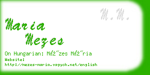 maria mezes business card